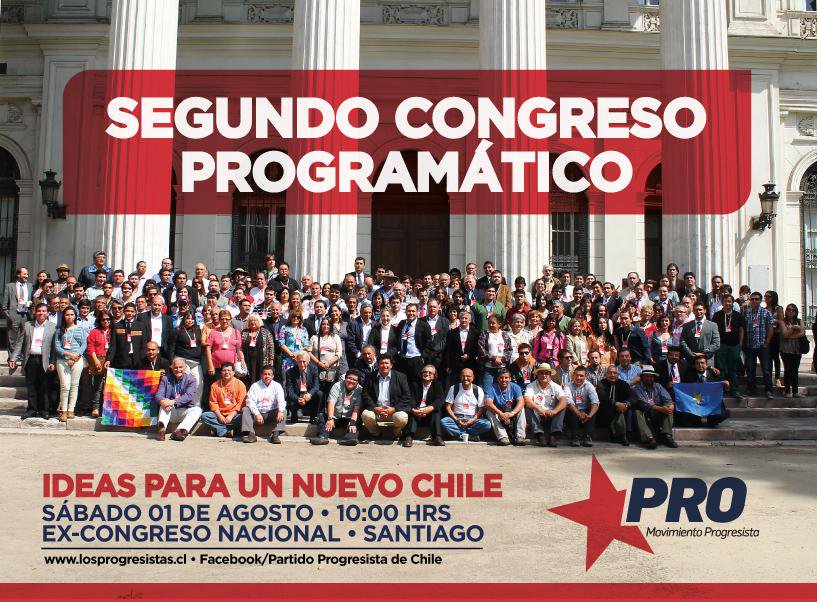 Partido Progresista celebró Congreso Programático reafirmando compromiso con la Asamblea Constituyente y anunció candidatura en Santiago Centro Partido Progresista celebró Congreso Programático reafirmando compromiso con la Asamblea Constituyente y anunció candidatura en Santiago Centro
