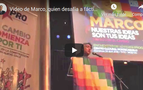 Video de Marco, quien desafía a fácticos por asamblea constituyente para volver a crecer