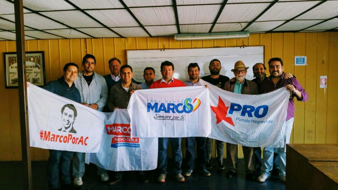 Así como Marco evolucionó… ¿El PRO de ayer y el de hoy, es el mismo? “Definitivamente no. El PRO es un partido rejuvenecido y que tuvo un recambio que tiene más de 30 mil personas. Tres veces me han cambiado las reglas para poder competir, y lo hemos hecho. Primero para poder ir a la campaña tenía que tener un partido y lo hice con mucho gusto y con grandes ideales. Luego me dicen que ese partido había que regalizarlo… Y lo hicimos, siendo el primer partido relegalizado en Chile, donde prima una savia nueva”. ¿Qué pasará el 19 de noviembre con Marco Enríquez-Ominami? “Vamos a pasar a segunda vuelta”. Fuente: Poder y liderazgo Así como Marco evolucionó… ¿El PRO de ayer y el de hoy, es el mismo? “Definitivamente no. El PRO es un partido rejuvenecido y que tuvo un recambio que tiene más de 30 mil personas. Tres veces me han cambiado las reglas para poder competir, y lo hemos hecho. Primero para poder ir a la campaña tenía que tener un partido y lo hice con mucho gusto y con grandes ideales. Luego me dicen que ese partido había que regalizarlo… Y lo hicimos, siendo el primer partido relegalizado en Chile, donde prima una savia nueva”. ¿Qué pasará el 19 de noviembre con Marco Enríquez-Ominami? “Vamos a pasar a segunda vuelta”. Fuente: Poder y liderazgo