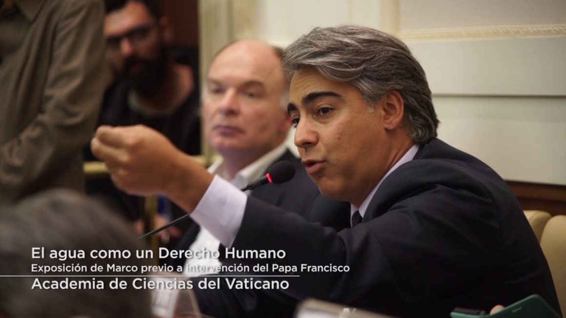 [VIDEO] Marco Clausura cumbre del Agua junto a Papa Francisco y propone: el Agua como derecho humano