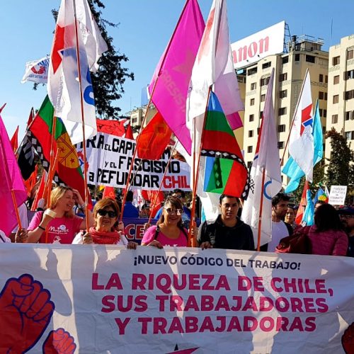 L@s Progresistas marcharon por las calles de Chile en el día de las y los trabajadores