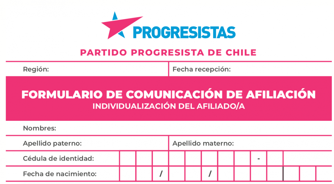 Servel aprobó nueva ficha de afiliación al Partido Progresista