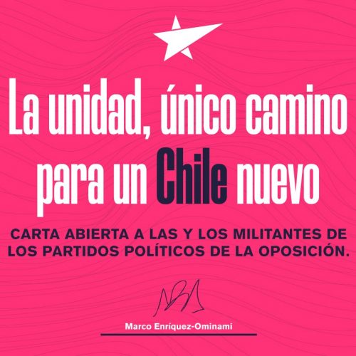 La unidad, único camino para un Chile nuevo