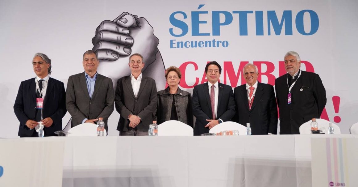 Marco Enríquez-Ominami inauguró encuentro del Grupo de Puebla en México: Lo acompañaron Alberto Fernández, Dilma, Rafael Correa y Rodríguez Zapatero